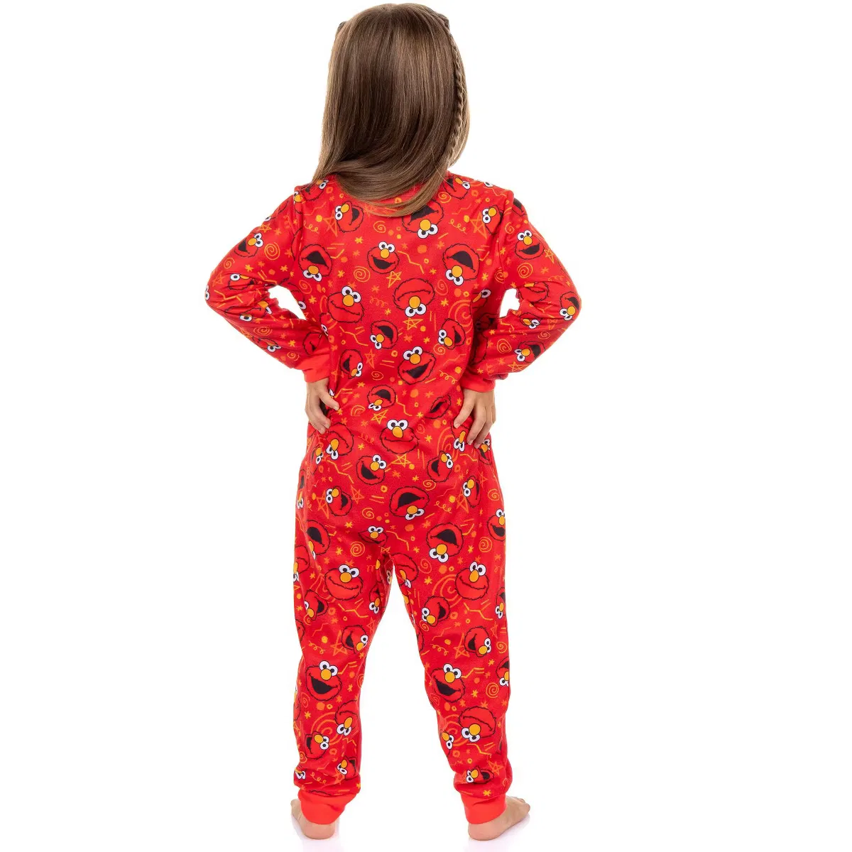 Пижама-комбинезон мягкая флисовая без стоп Sesame Street Elmo INTIMO, Red — фото 2