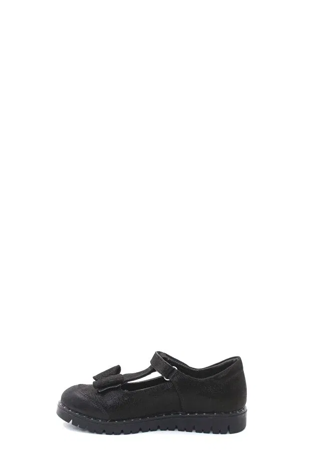 Детские повседневные туфли для девочек из сатина Ayakkabıhane, Black Satin — фото 4