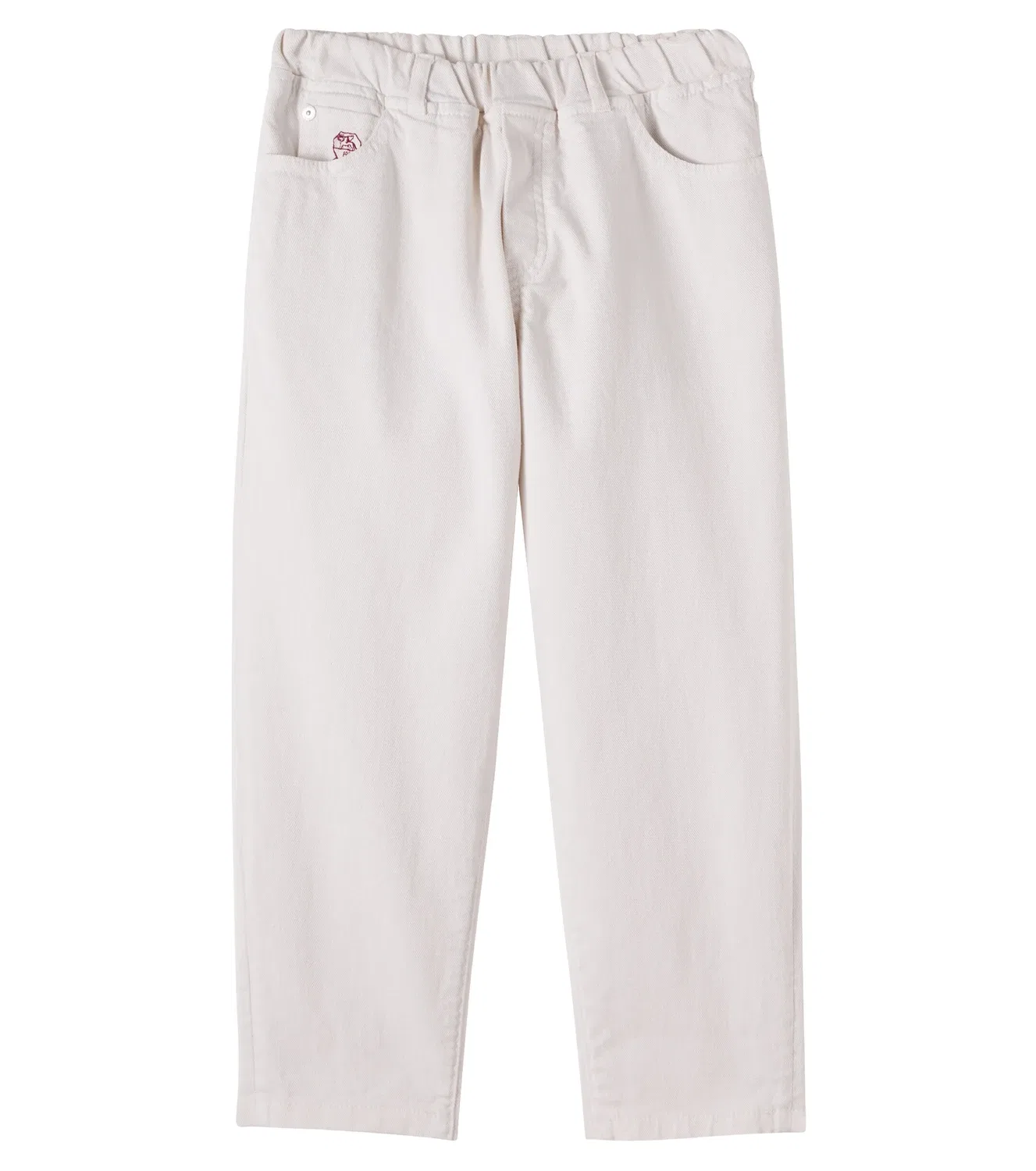 Прямые джинсы хлопковые Brunello Cucinelli Kids, белый