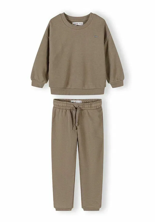 Комплект из двух предметов: свитшот и брюки Dinosaurs Minoti cream brown, коричневый — фото 2