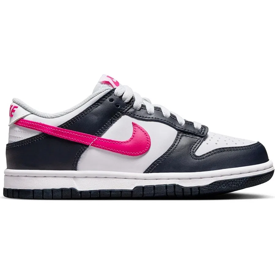 Кроссовки детские с классическим дизайном Nike Dunk Low, Белый