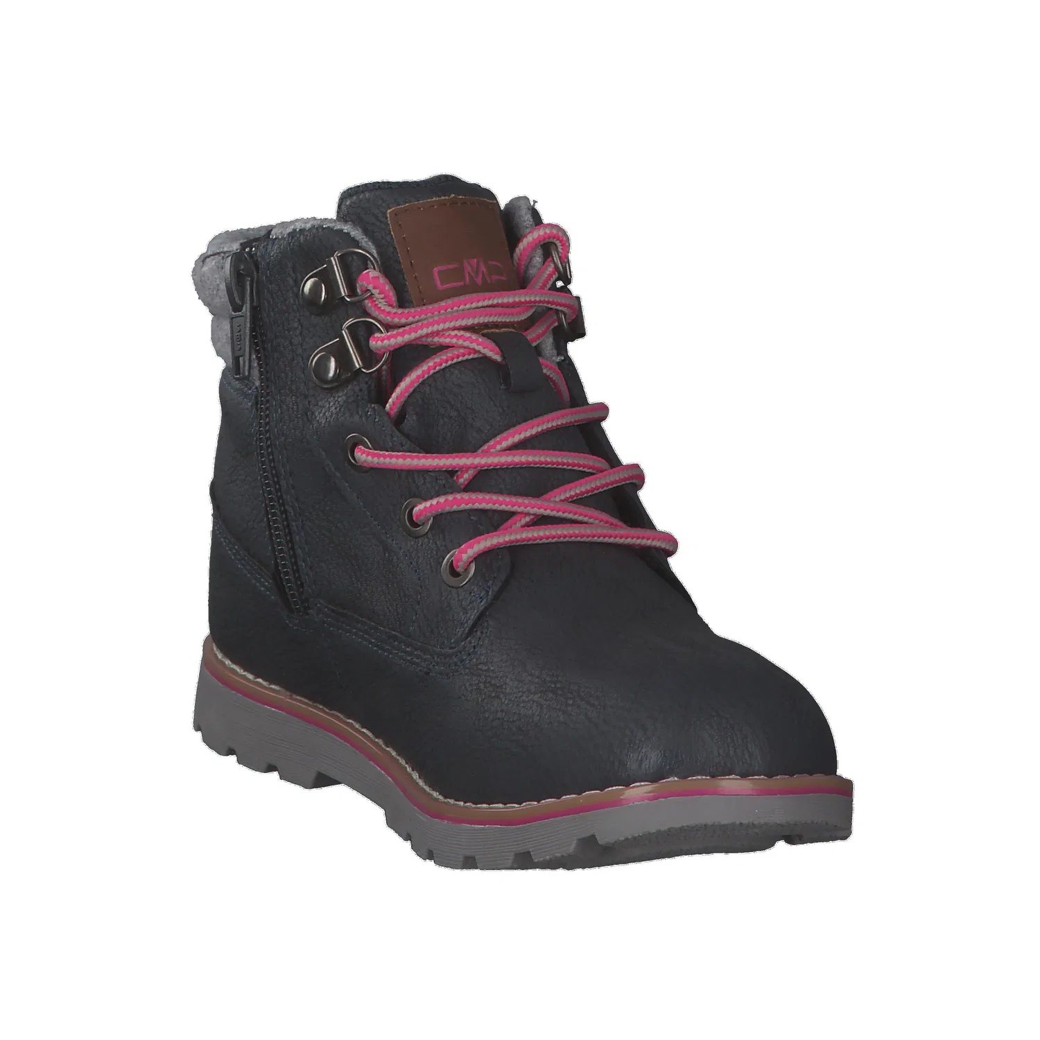 Детские зимние ботинки на молнии Thuban Shoes WP Cmp, Grau / Rosa — фото 2