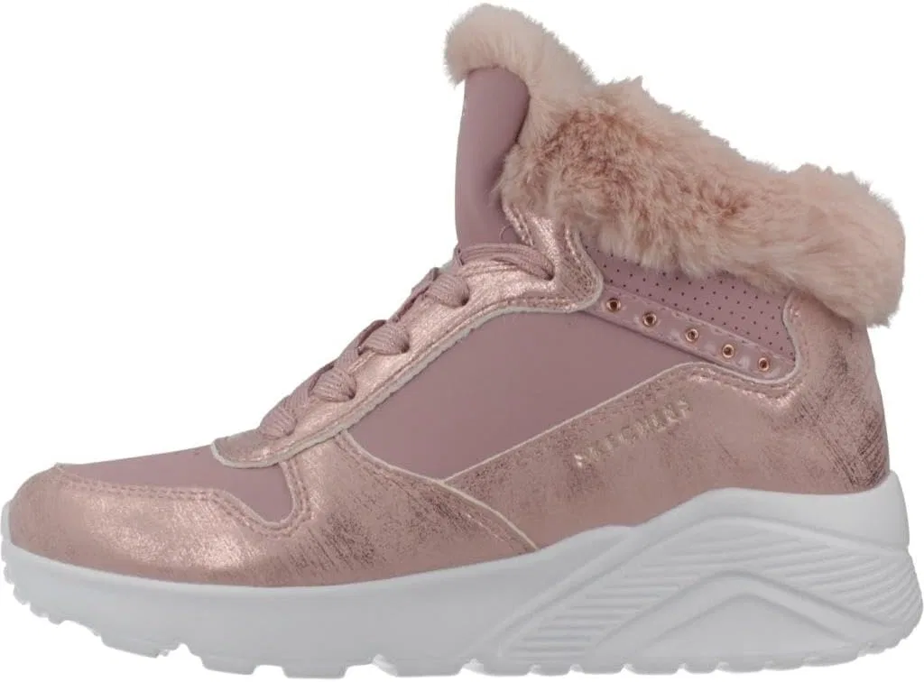 Детские кроссовки для девочек UNO Lite Comfurt Collar Skechers, Mauve — фото 2