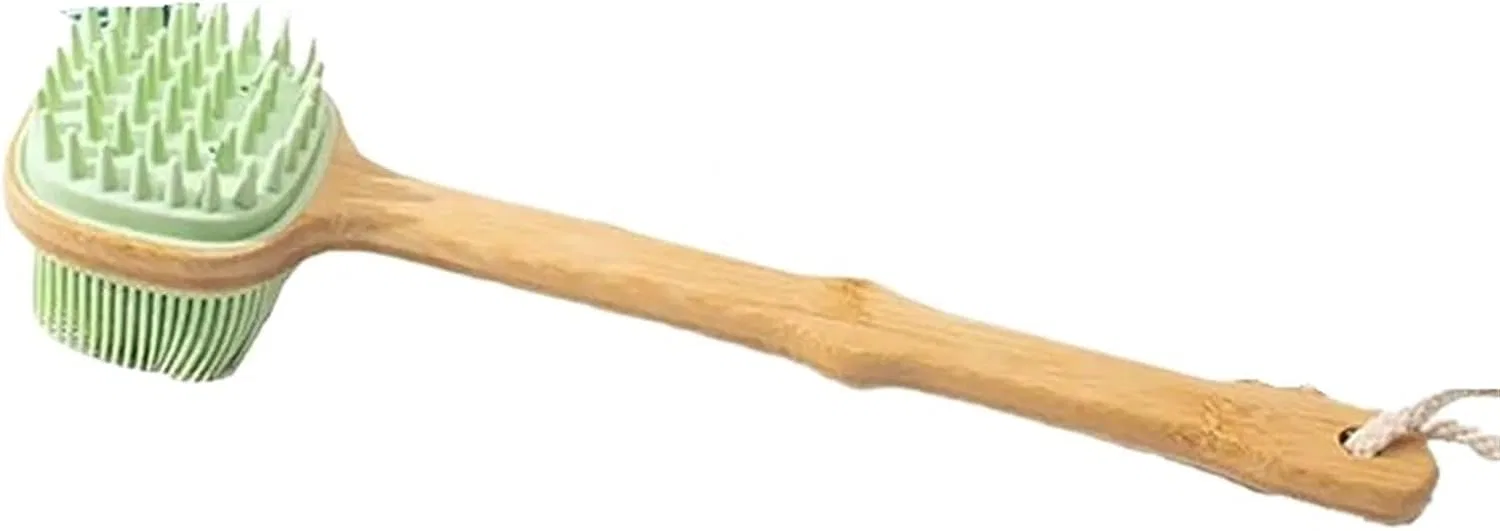 Щетка для тела с длинной ручкой, Silikon, UBOHUZ, 2 шт, 32.5 см, Green