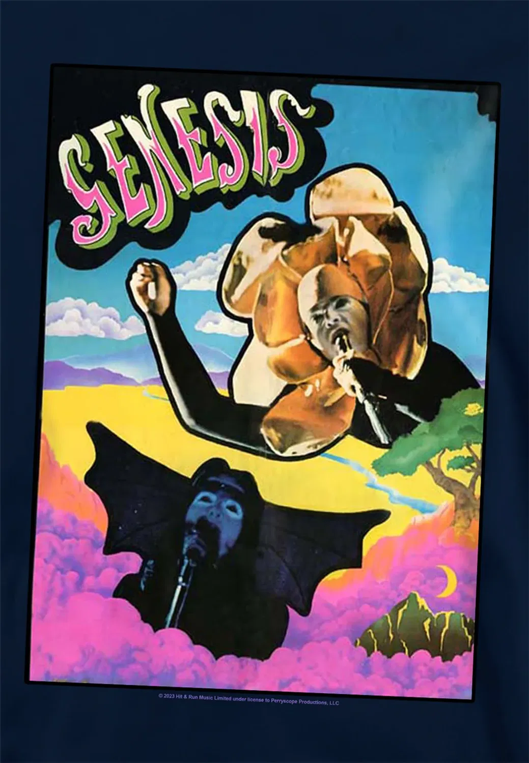 Детский худи с принтом Tour Poster Genesis, Navy — фото 2