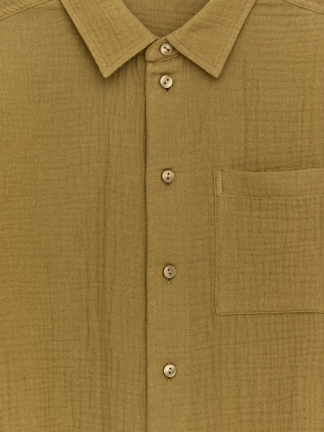 Свободная муслиновая рубашка Arket, Khaki — фото 3