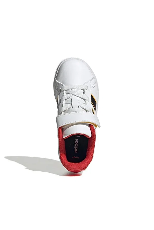 Детские кроссовки для девочек с принтом Grand Court Mickey El K Adidas, White — фото 3