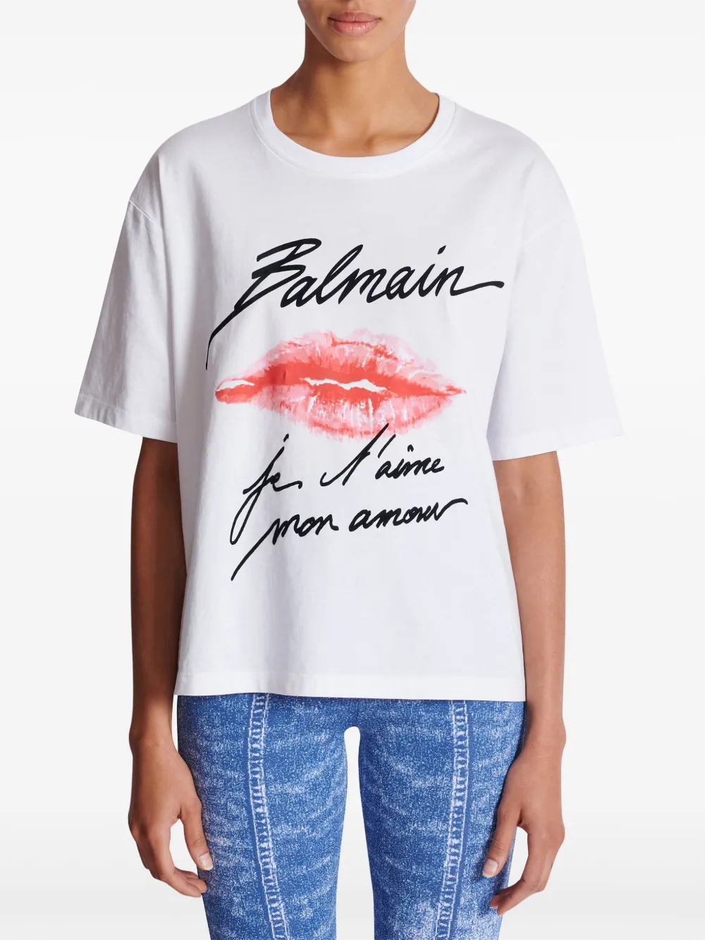 Футболка Kiss Balmain With The Logo And Print, белый — фото 4