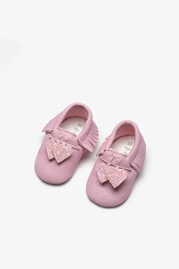 Детские мокасины для девочек кожаные Le Mabelle, Pink