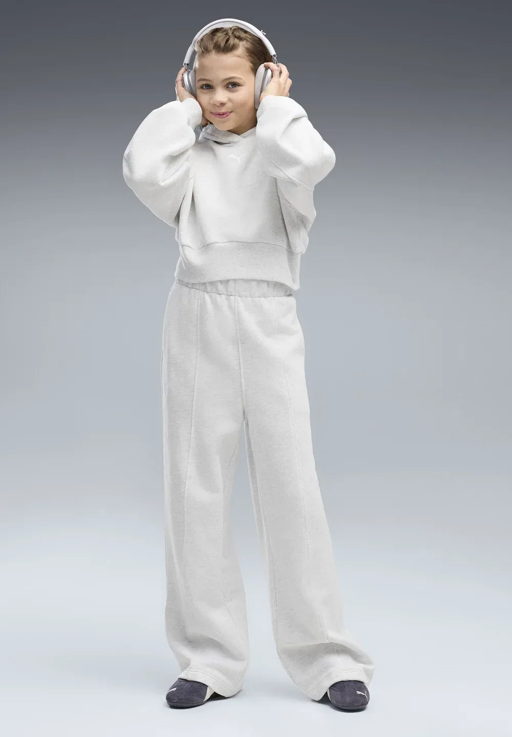 Свободные брюки Ess с защипами - спортивные штаны Puma, White Glow Heather