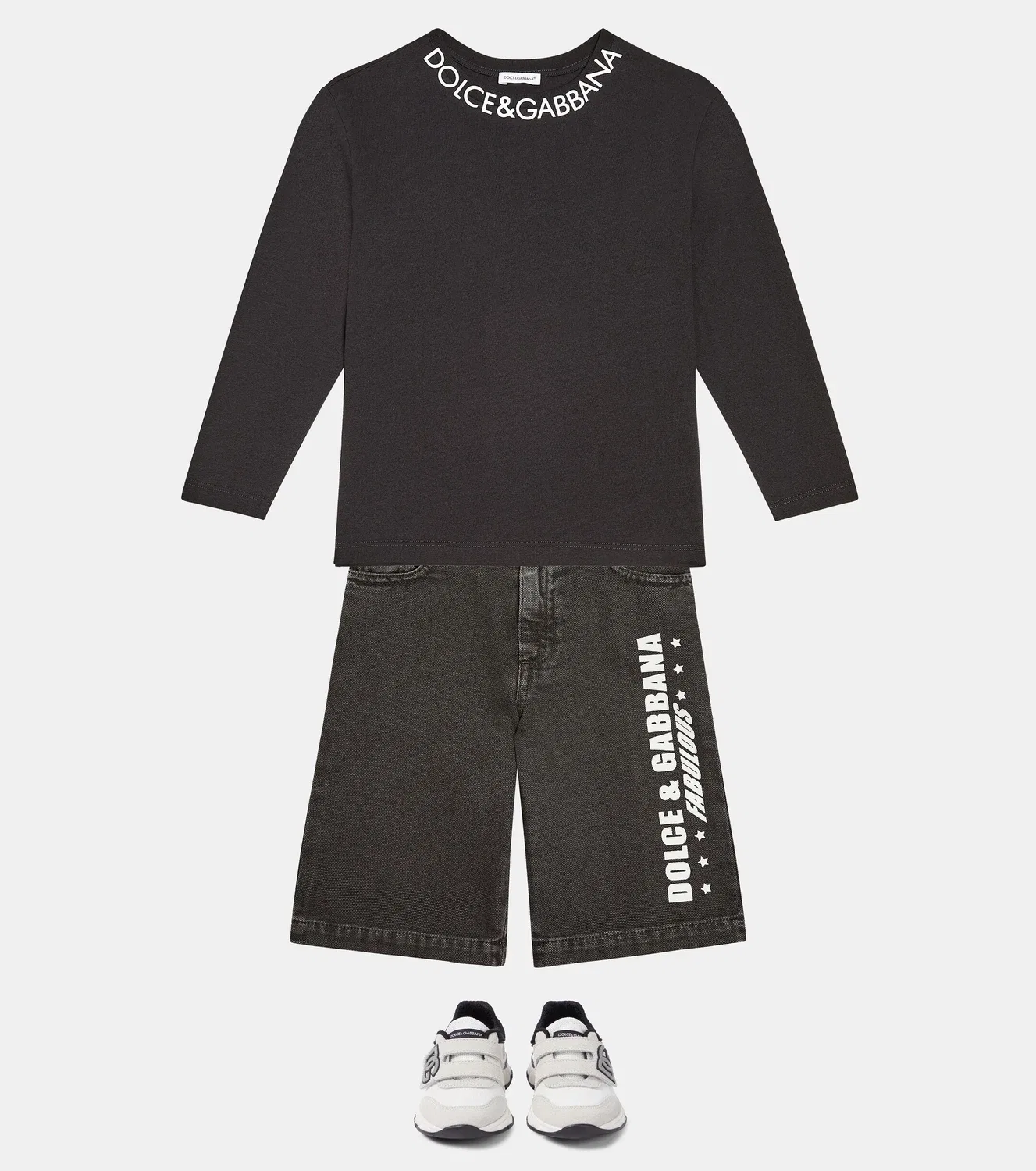 Шорты-бермуды джинсовые Dolce&Gabbana Kids, черный — фото 2