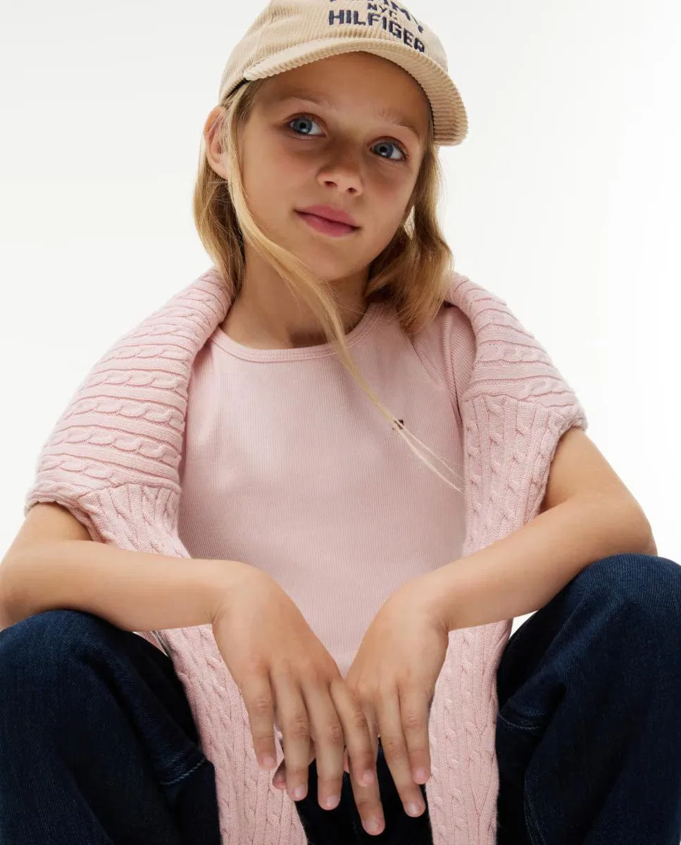 Детская футболка, Canalé Ondulado, Tommy Hilfiger, желтый — фото 3