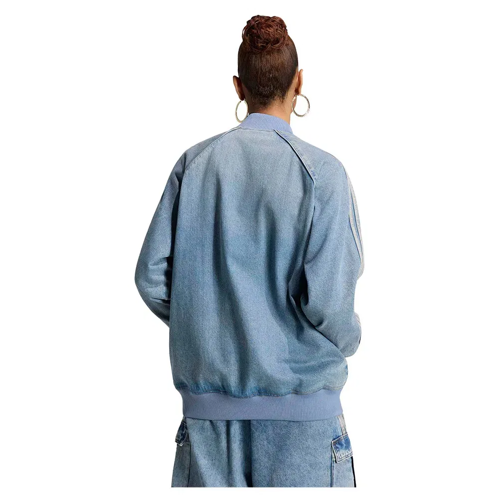 Женская джинсовая куртка оверсайз Adidas Originals SST Oversized Track, Blue — фото 2