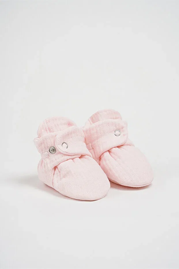 Детские пинетки из органического хлопка Babyzilla, Pink — фото 2