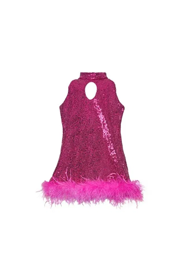 Детское платье для девочек с пайетками Mon Icone, Fuchsia