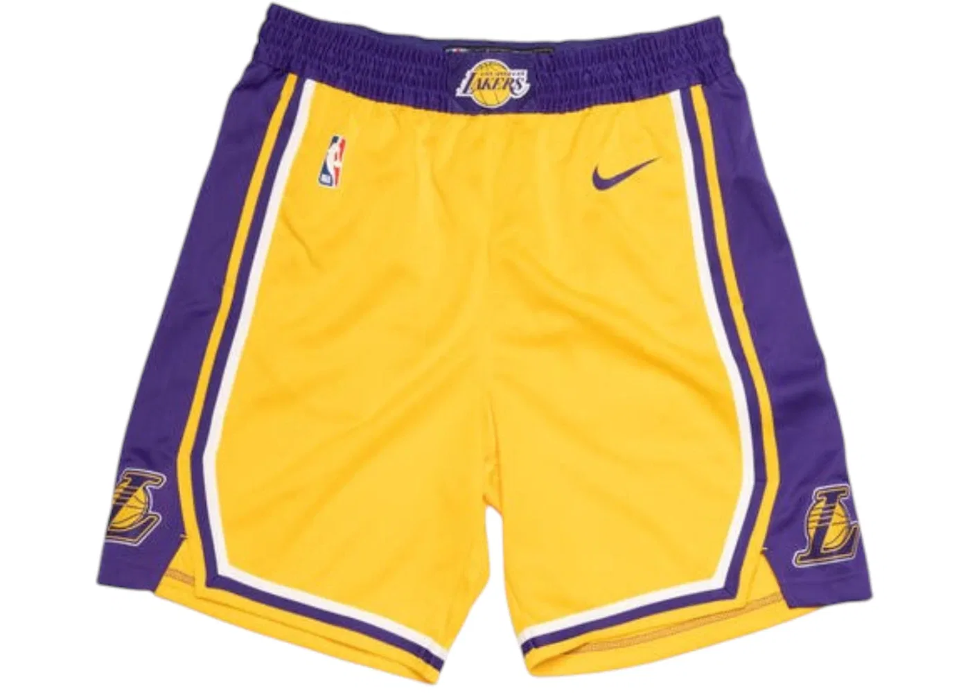Мужские шорты Dri-FIT с принтом Nike NBA Los Angeles Lakers Icon Edition Shorts, Yellow/Purple