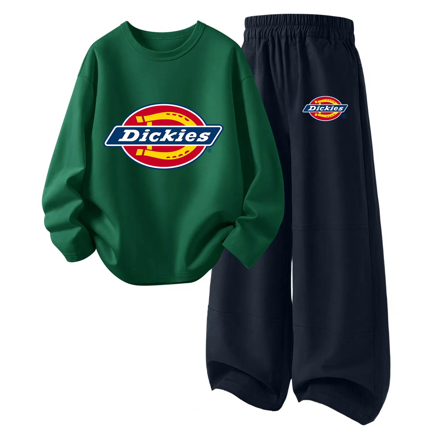 Детский спортивный комплект с принтом Dickies, Vintage Green/Silicone Standard K Navy Blue