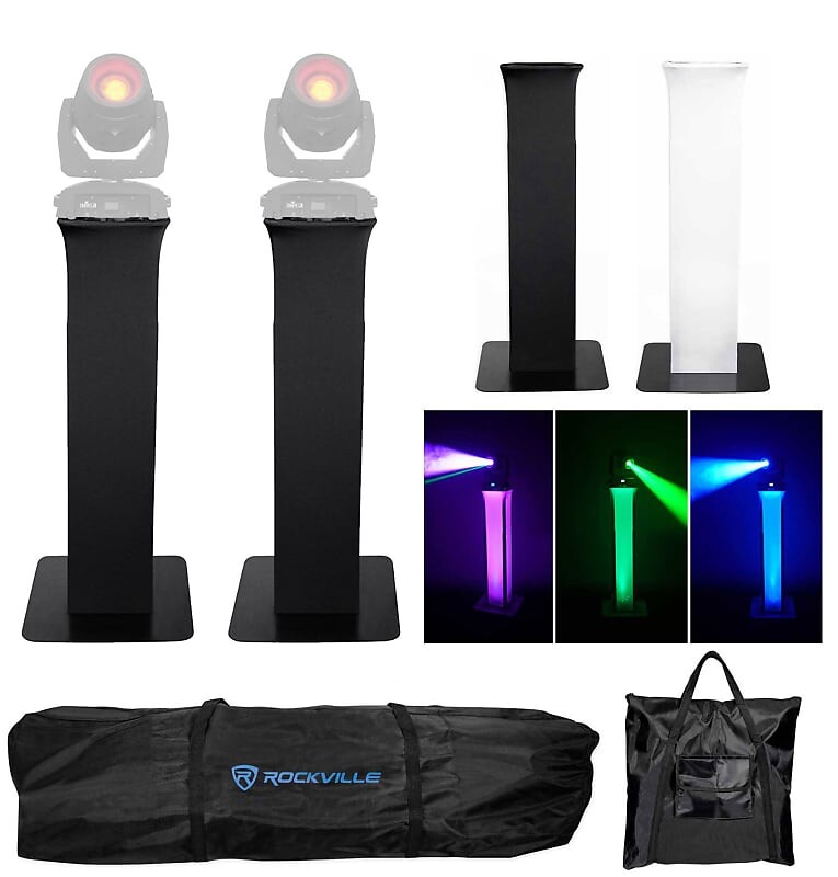 

2 стойки Totem + черные + белые сетки для 2 ламп Chauvet Intimidator Spot 355 IRC Rockville (2) RTP32B Spot 355 IRC