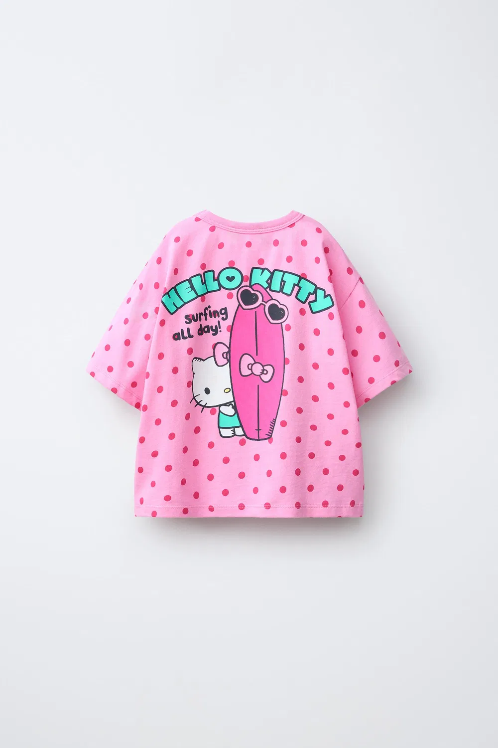 HELLO KITTY SANRIO Футболка в горошек для серфинга ZARA, Pink — фото 2
