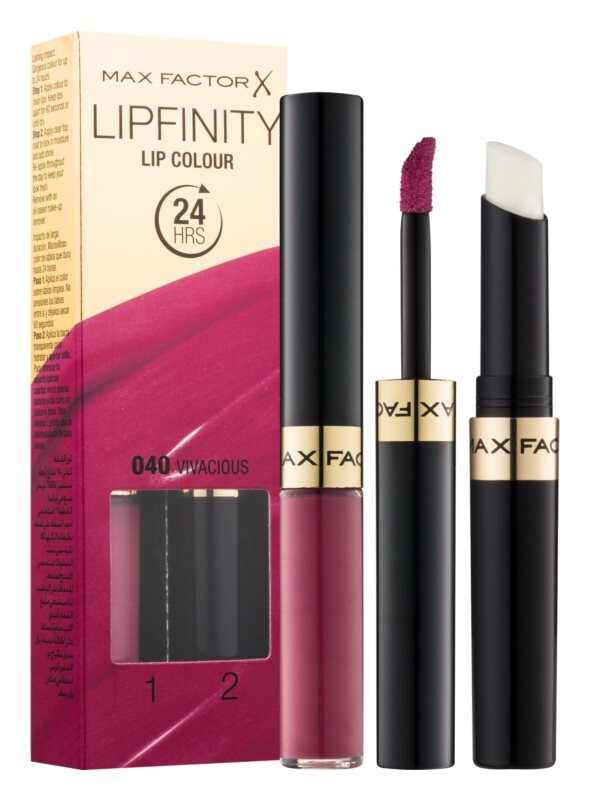 

Стойкая помада с бальзамом Max Factor Lipfinity Lip Colour, оттенок 040 Vivacious
