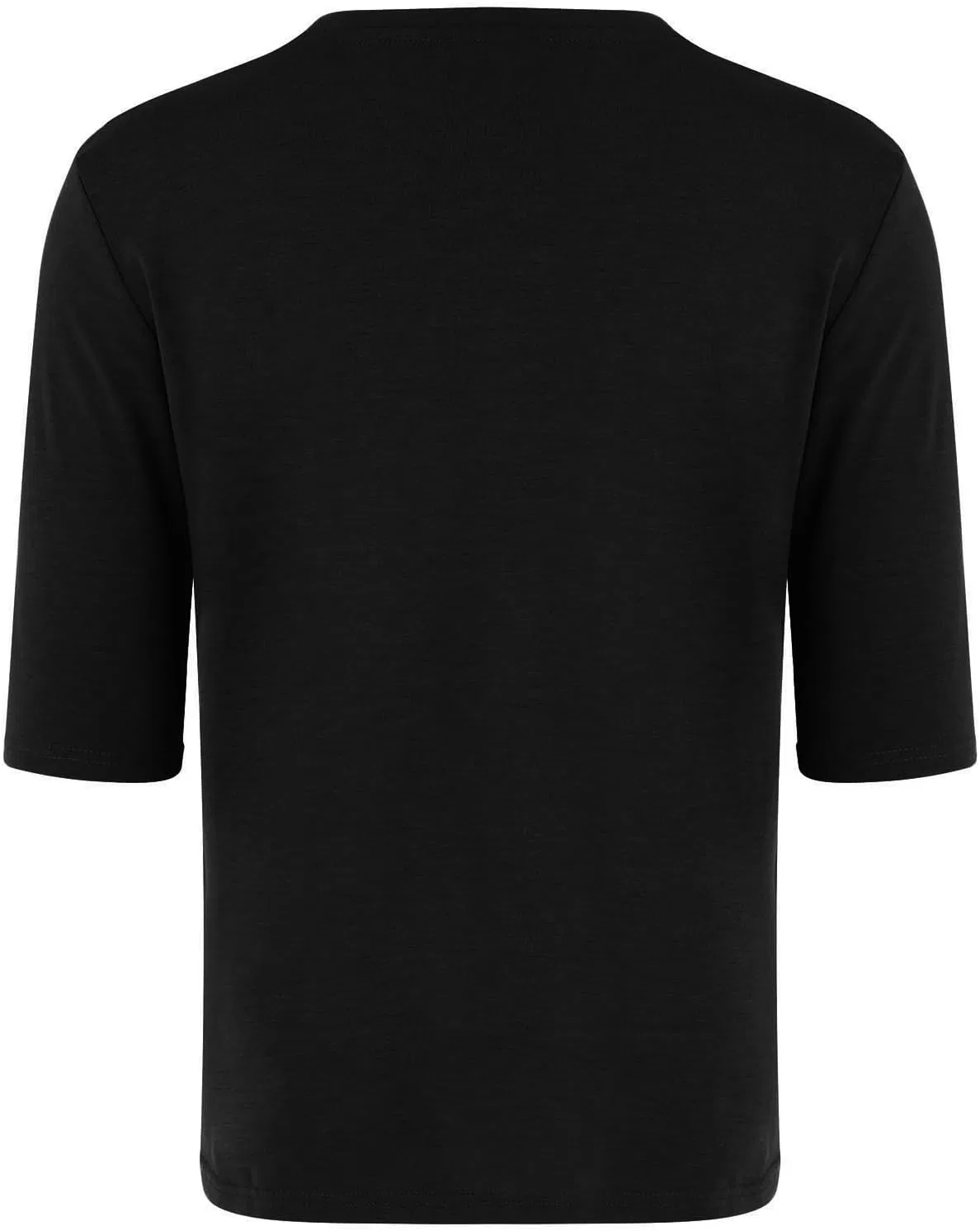 Мужская футболка с длинным рукавом 3/4 свободного кроя, Black — фото 4