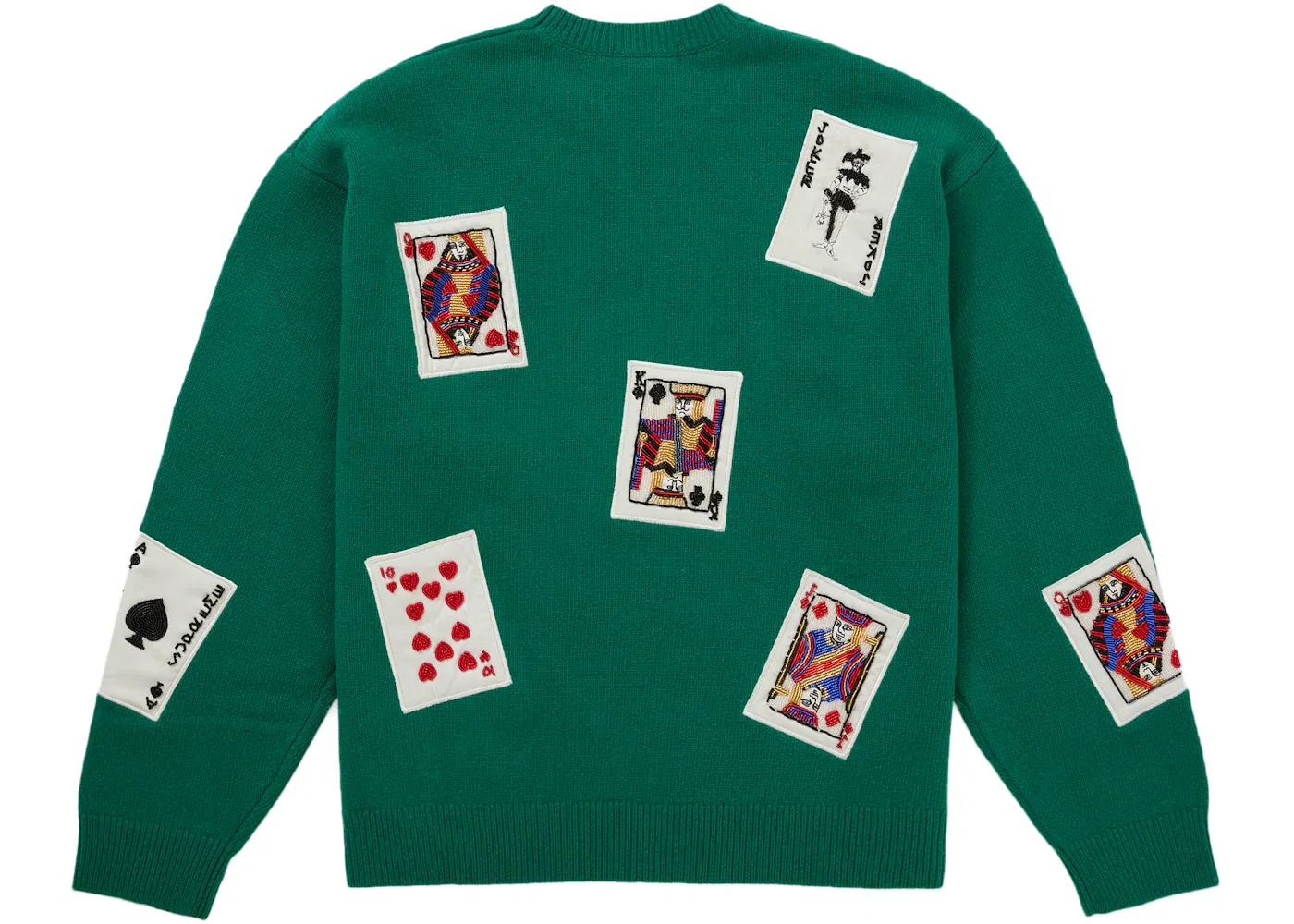 Мужской свитер с принтом Beaded Cards Supreme, Green — фото 2