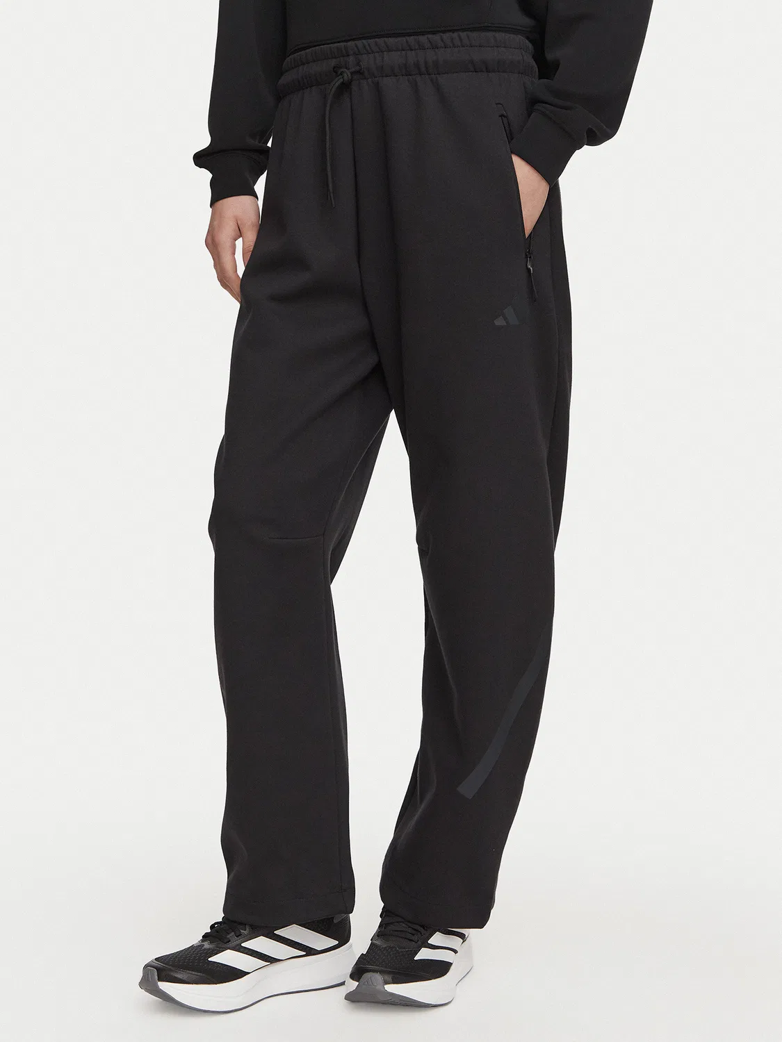 Женские спортивные брюки свободного кроя Z.N.E. Open Hem Adidas, черный