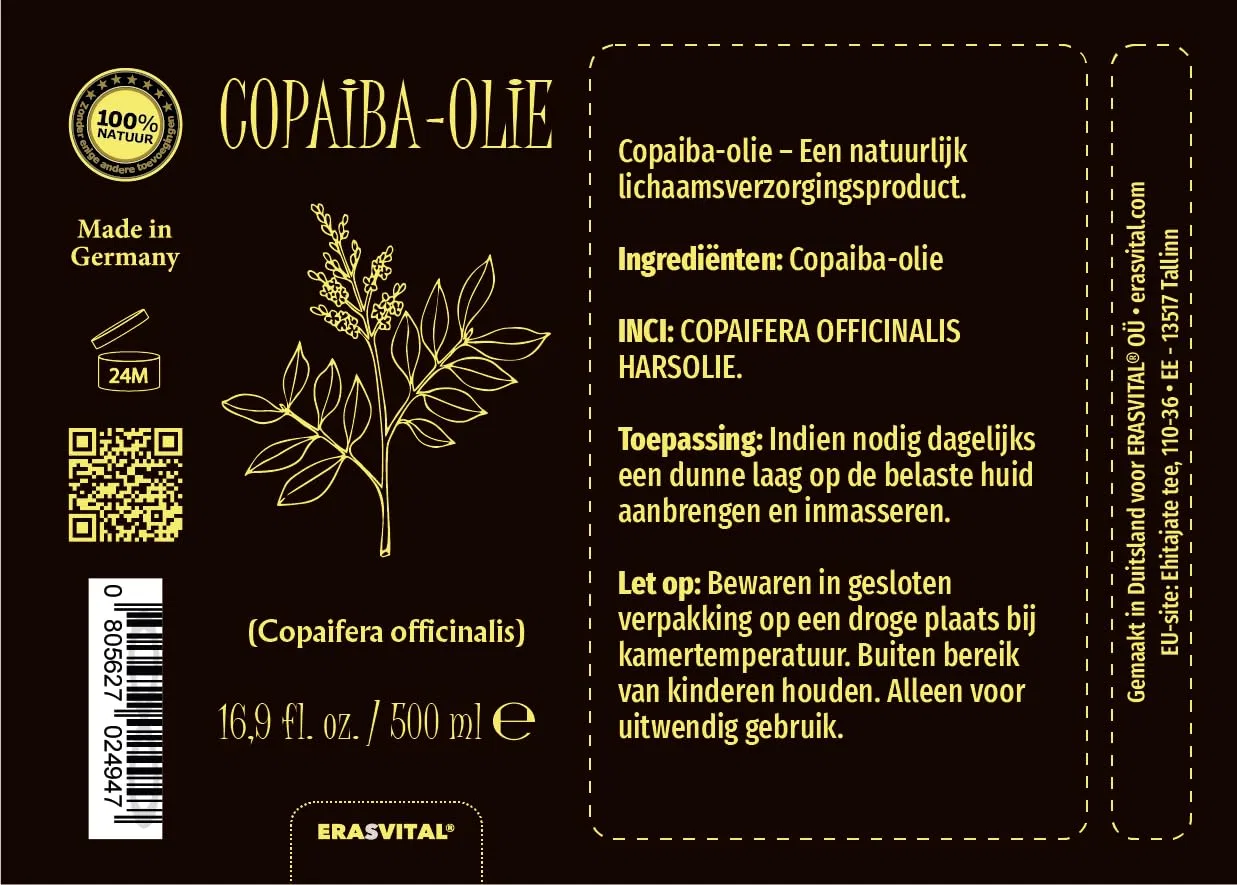 Масло для тела Copaiba Balm Resin, ERASVITAL, 500 мл — фото 3