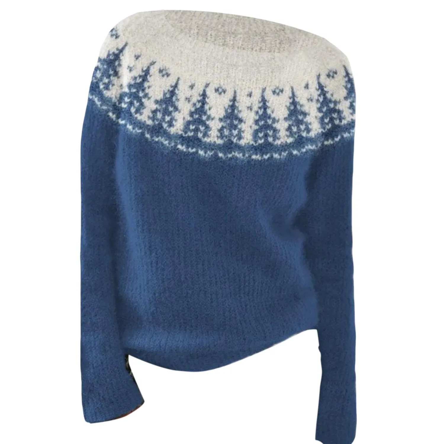 Женский свитер с жаккардовым узором Irish Sweater, 1-blue — фото 4