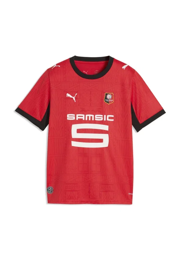Футболка с принтом Unisex - club wear Puma red-black, черный/красный — фото 4
