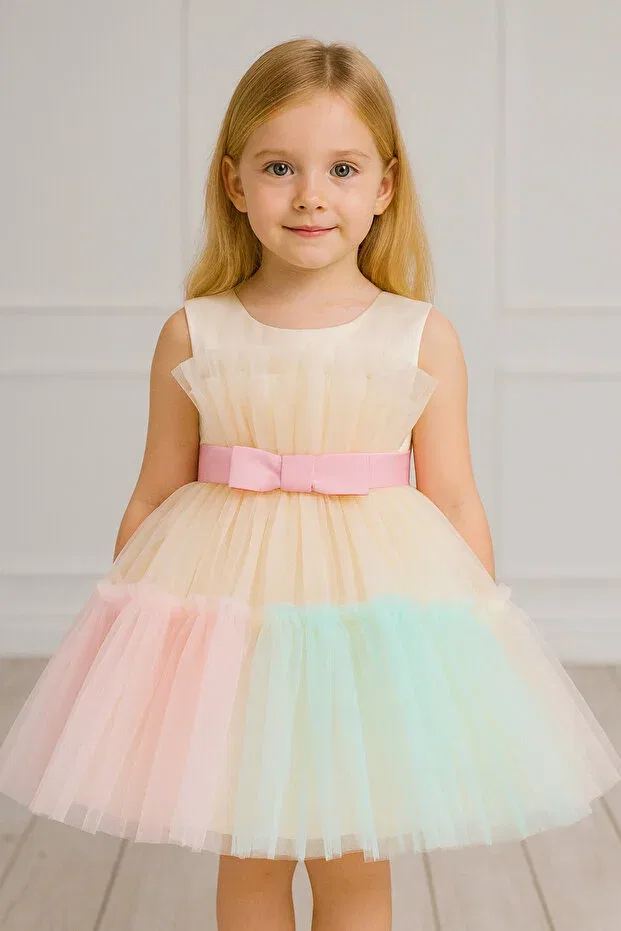 Детское платье для девочек с принтом Asel Kids, Multicolor