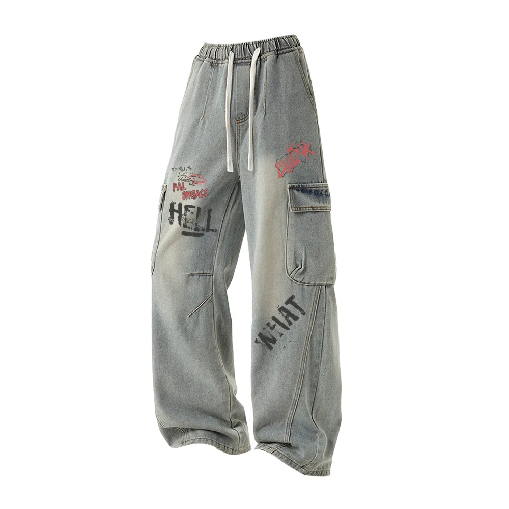 Детские джинсы карго с принтом Unisex Moderate Cargo Pants, PAL ONGACO, Yellow Mud