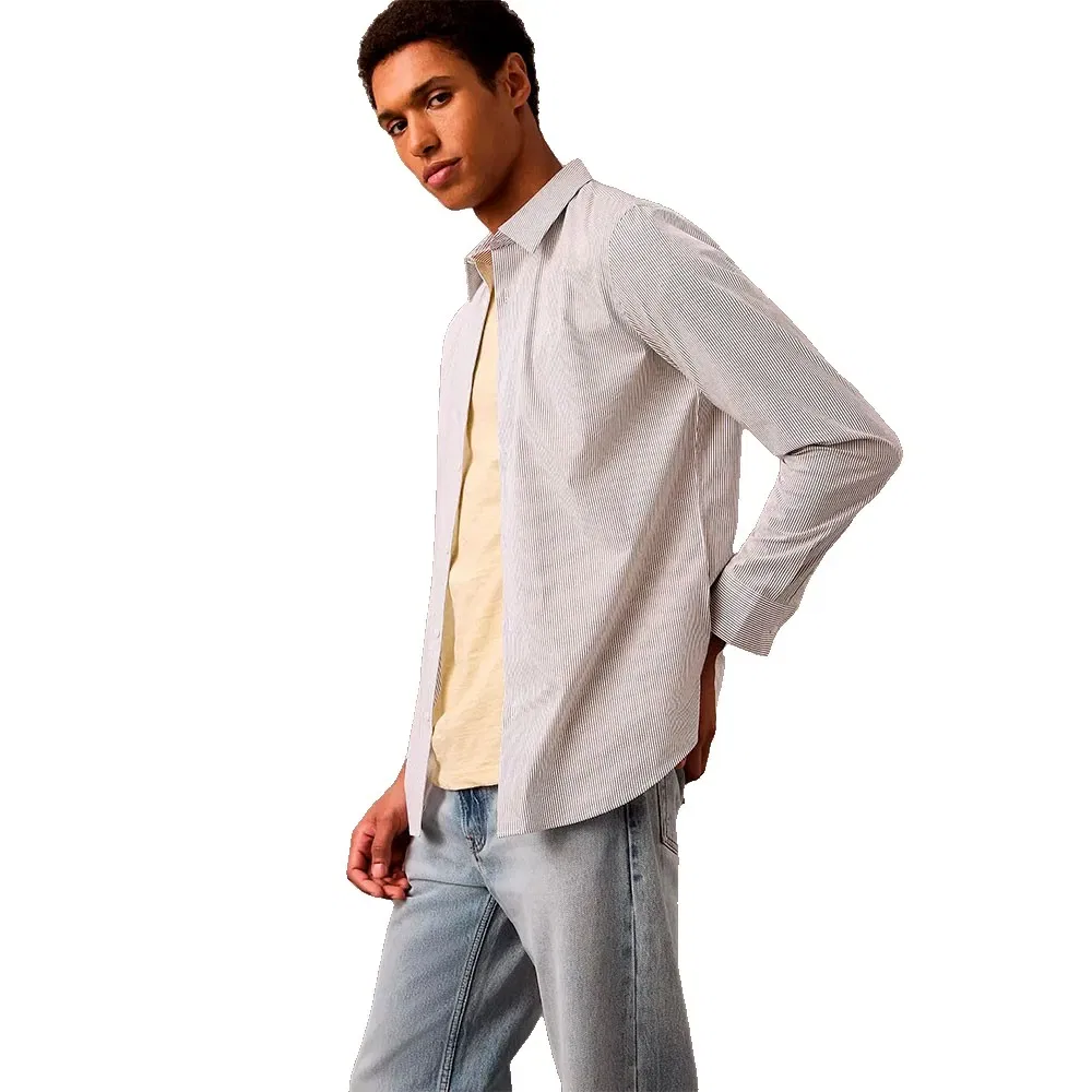 Рубашка с длинным рукавом Slim Fit Calvin Klein, бежевый — фото 3