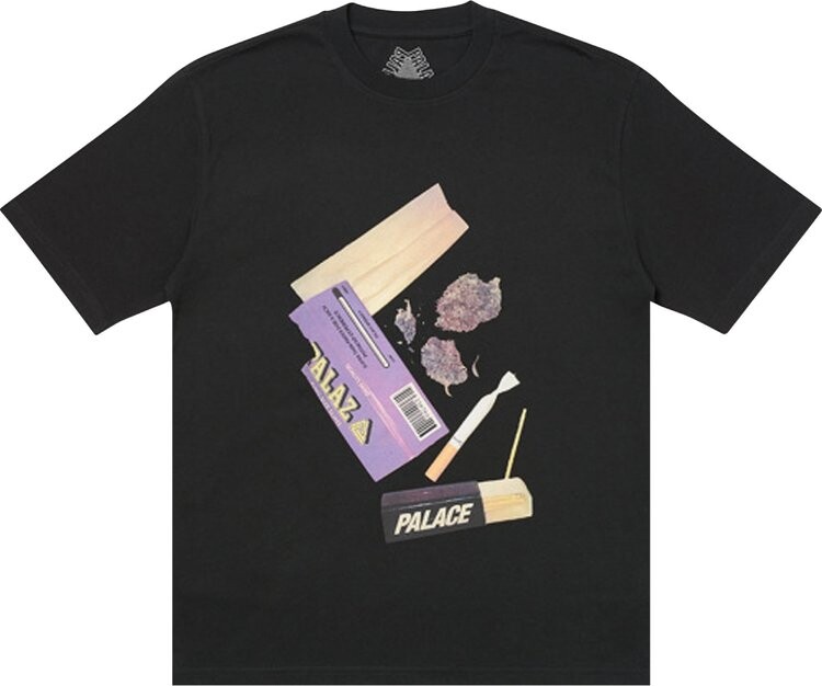 

Футболка Palace Skin Up Monsieur T-Shirt 'Black', черный
