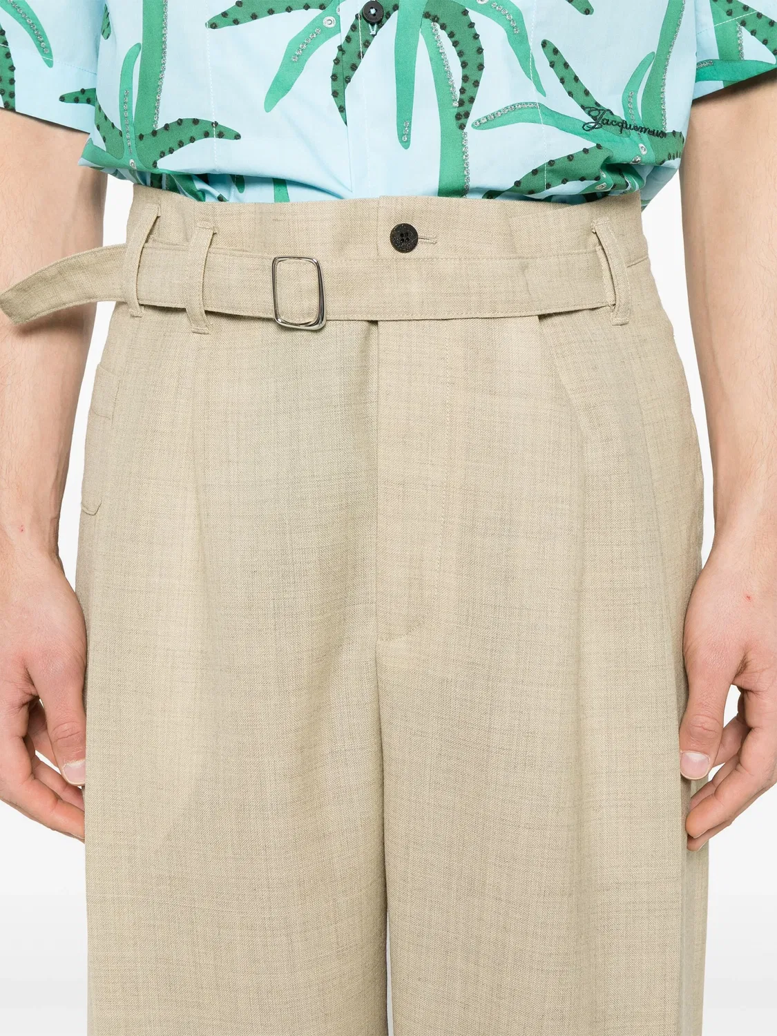 Брюки Le Pantalon Canvas из шерсти Jacquemus, нейтральные — фото 2