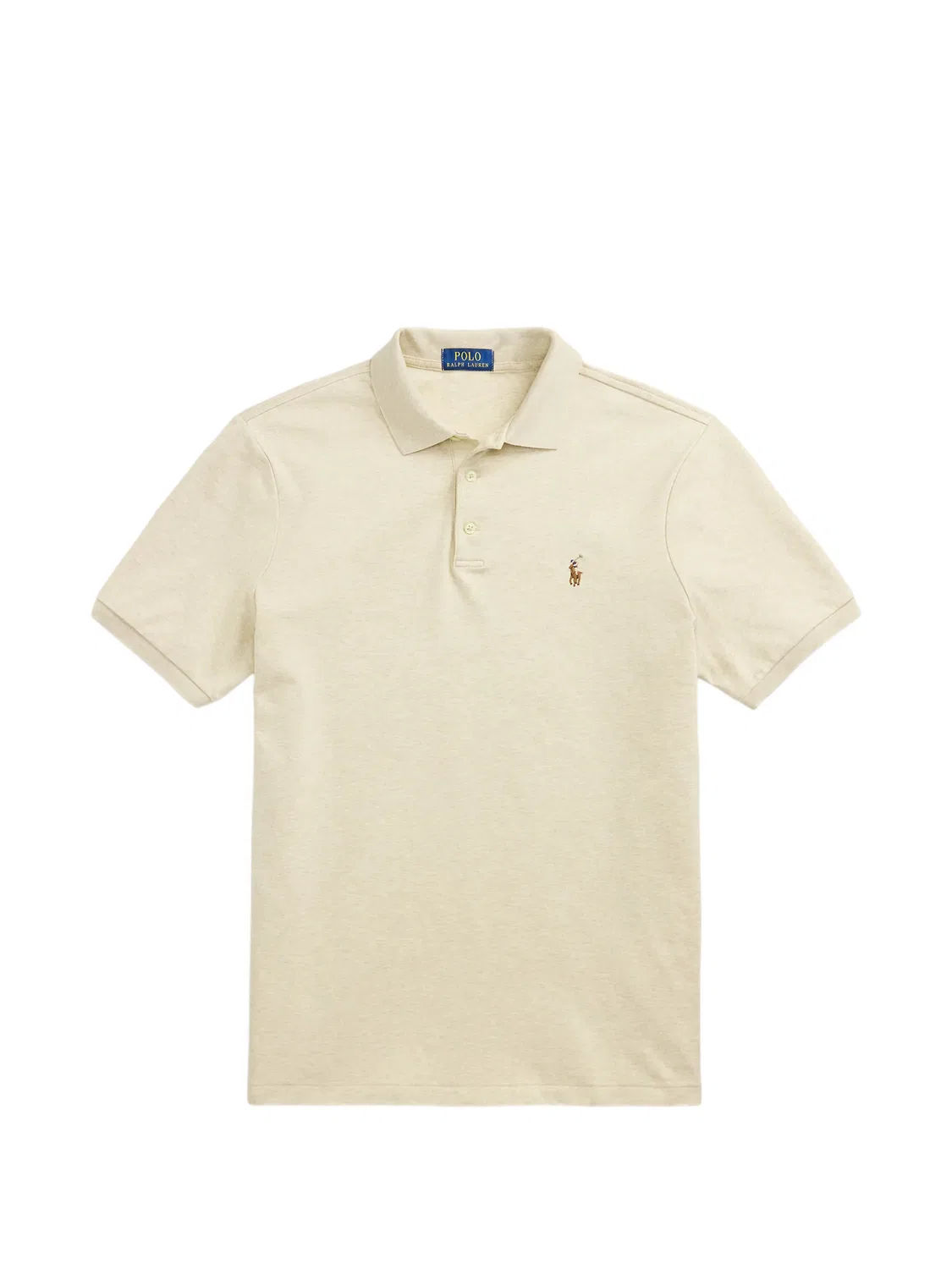 Рубашка-поло из хлопка с вышивкой логотипа Polo Ralph Lauren, нейтральные