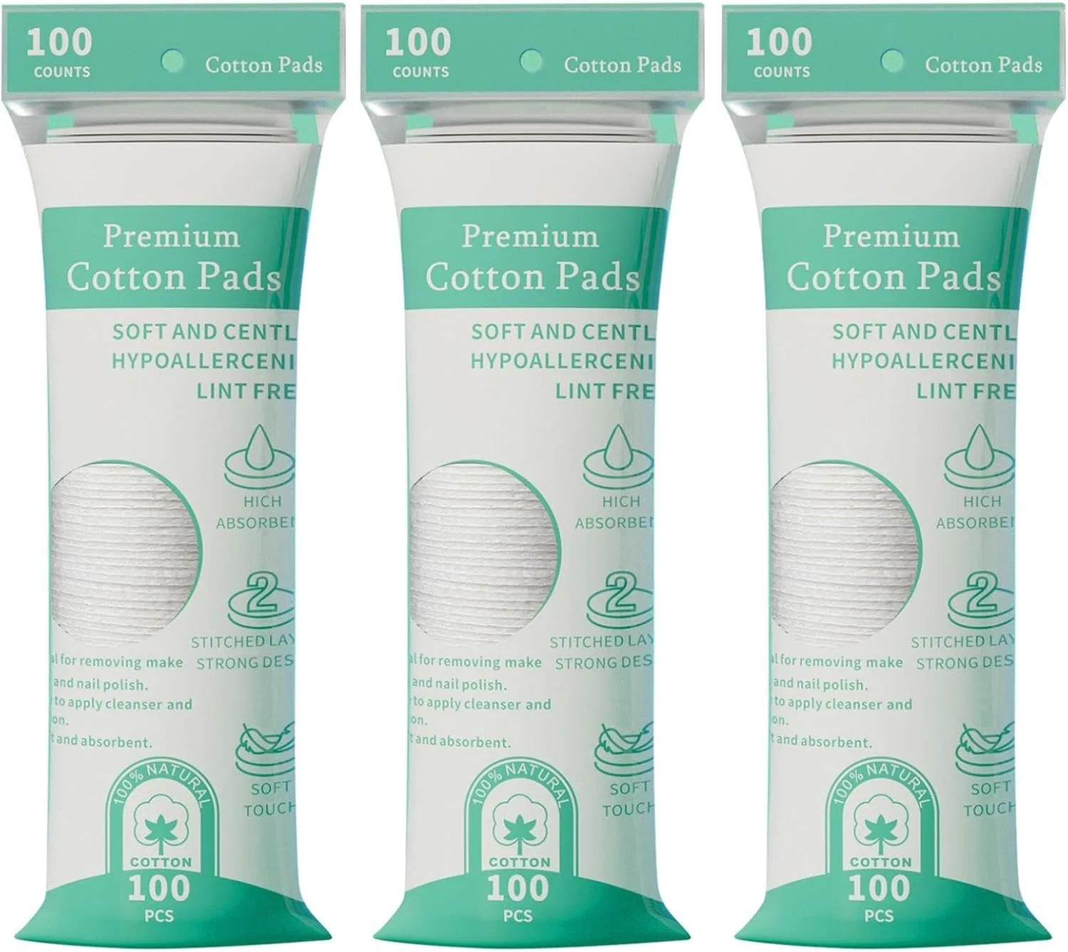 Косметические диски для лица, Junjie, 300 шт, Pack of 3