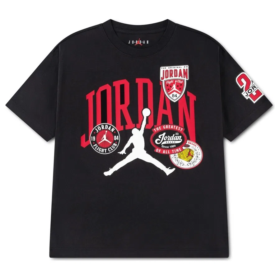 Детская футболка с принтом Jordan JDB I23 Highway Arch SS Tee Nike, Черный