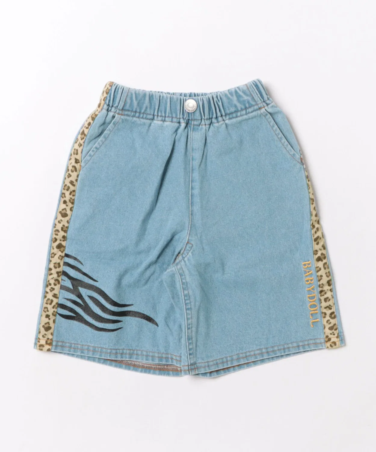 Детские шорты джинсовые с принтом Zebra Half Pants 1632K BABYDOLL, Light Blue — фото 3
