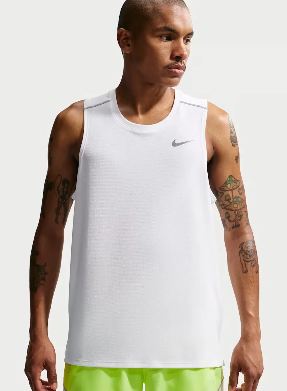Майка спортивная без рукавов Dri Fit Miler Nike, белый
