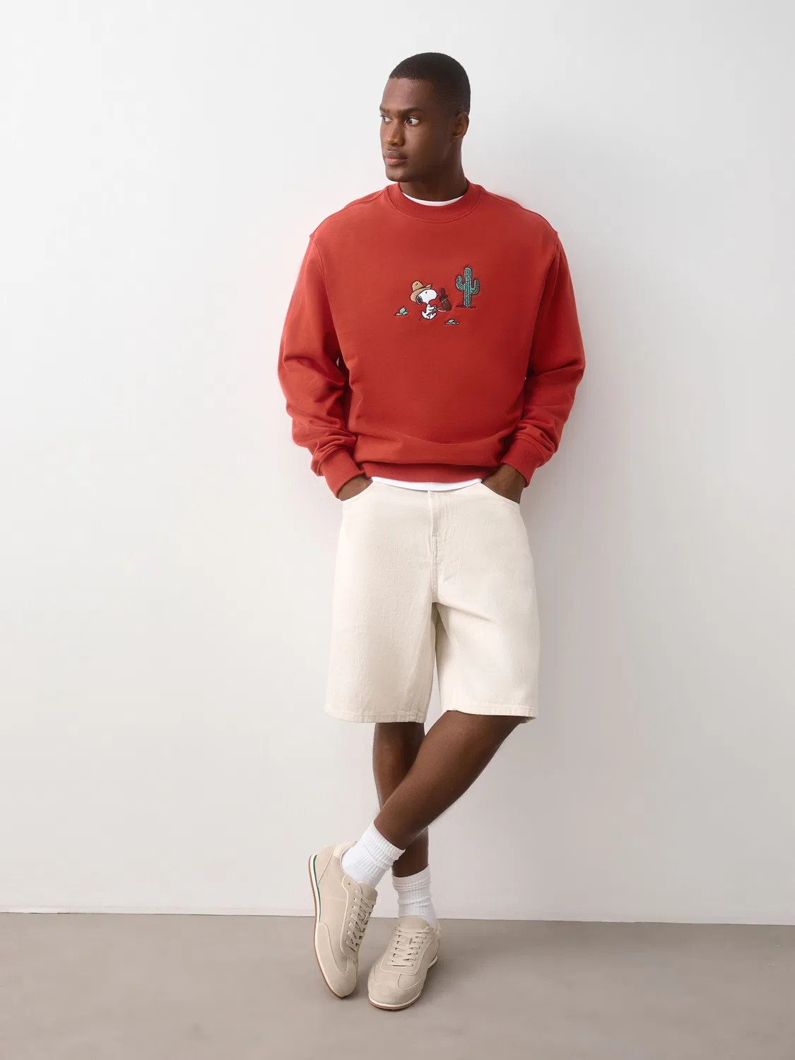 Свитшот с принтом Snoopy, Dark Red Next — фото 2