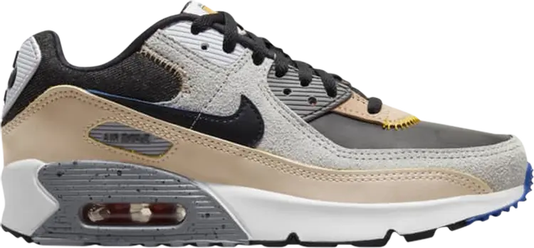 Кроссовки Nike Air Max 90 GS 'Alter And Reveal Pack - Grey Fog', серый — фото 2