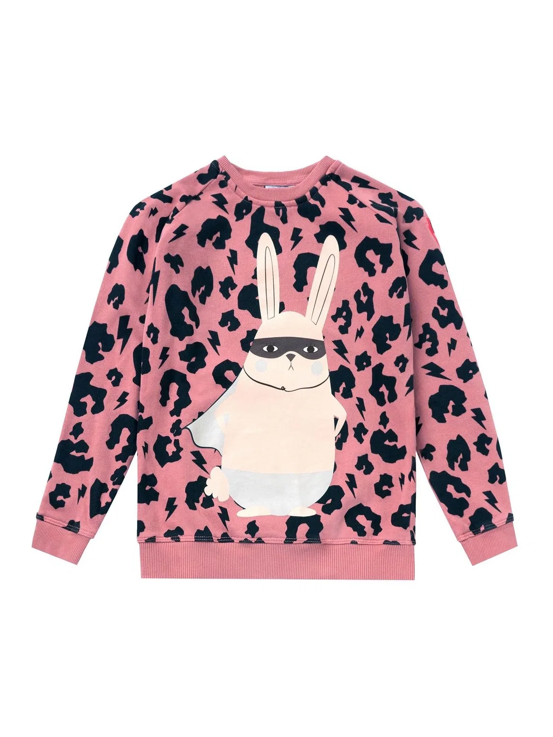 Свитшот классический с принтом, модель Leopard & Lightning Bolt Bunny SCAMP & DUDE, оранжевый