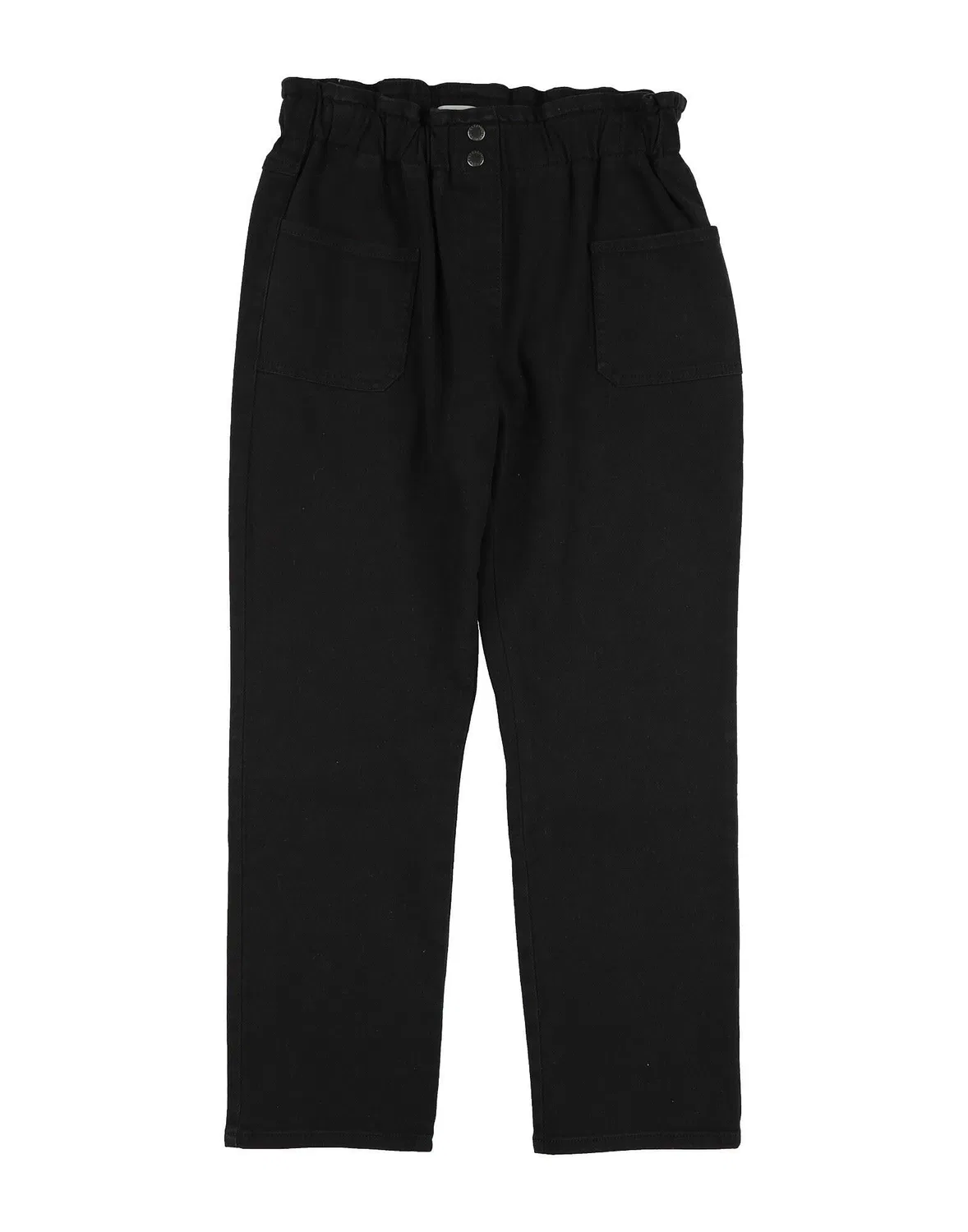Детские брюки для девочек из габардина с логотипом Stella Mccartney Kids, черный