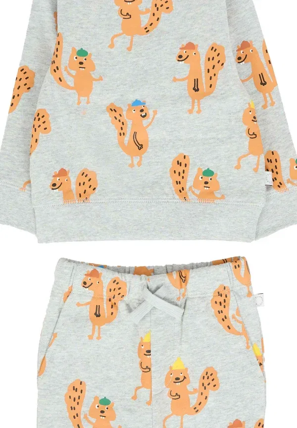 Комплект из кофты и брюк с принтом животных Completi lunghi set, Stella Mccartney Kids, серый — фото 3