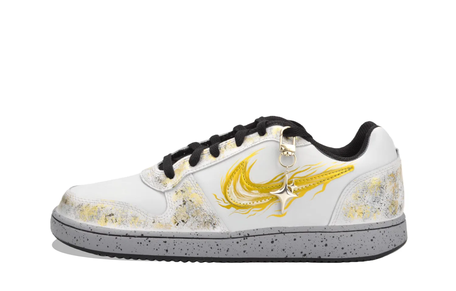 Детские кроссовки с принтом Nike EBERNON Skateboard Shoes, Gold — фото 3