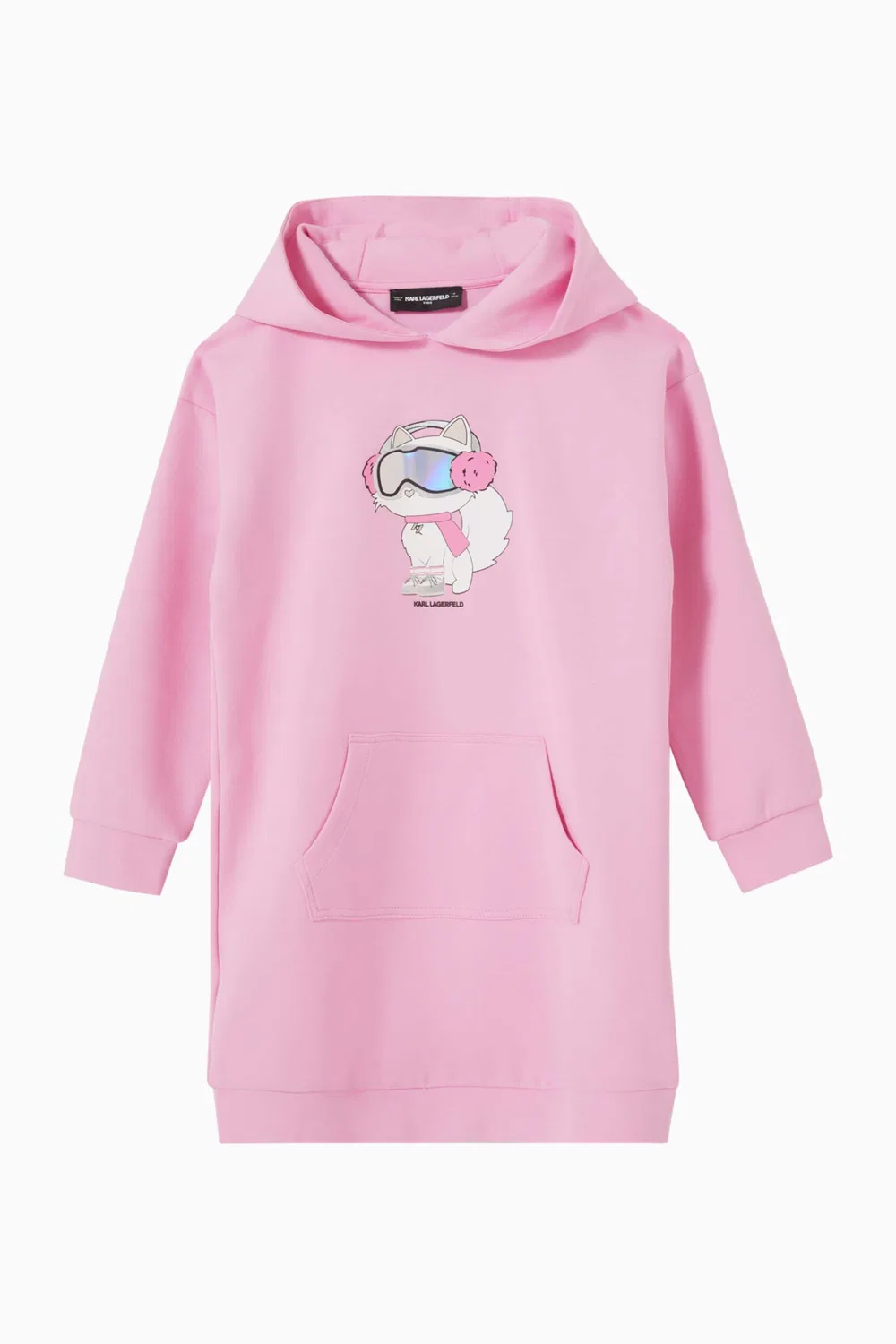 Платье с капюшоном Ikon Choupette Karl Lagerfeld Kids