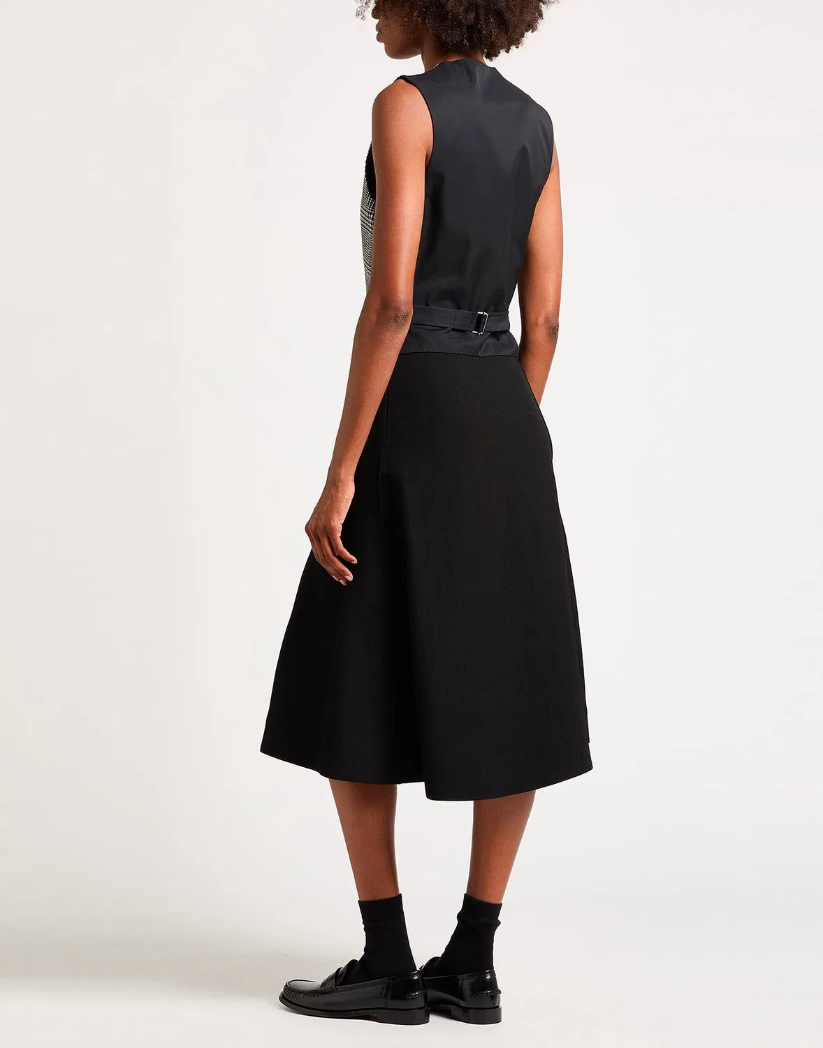 Женский жилет из твида с принтом Glen Plaid Dior, черный — фото 3