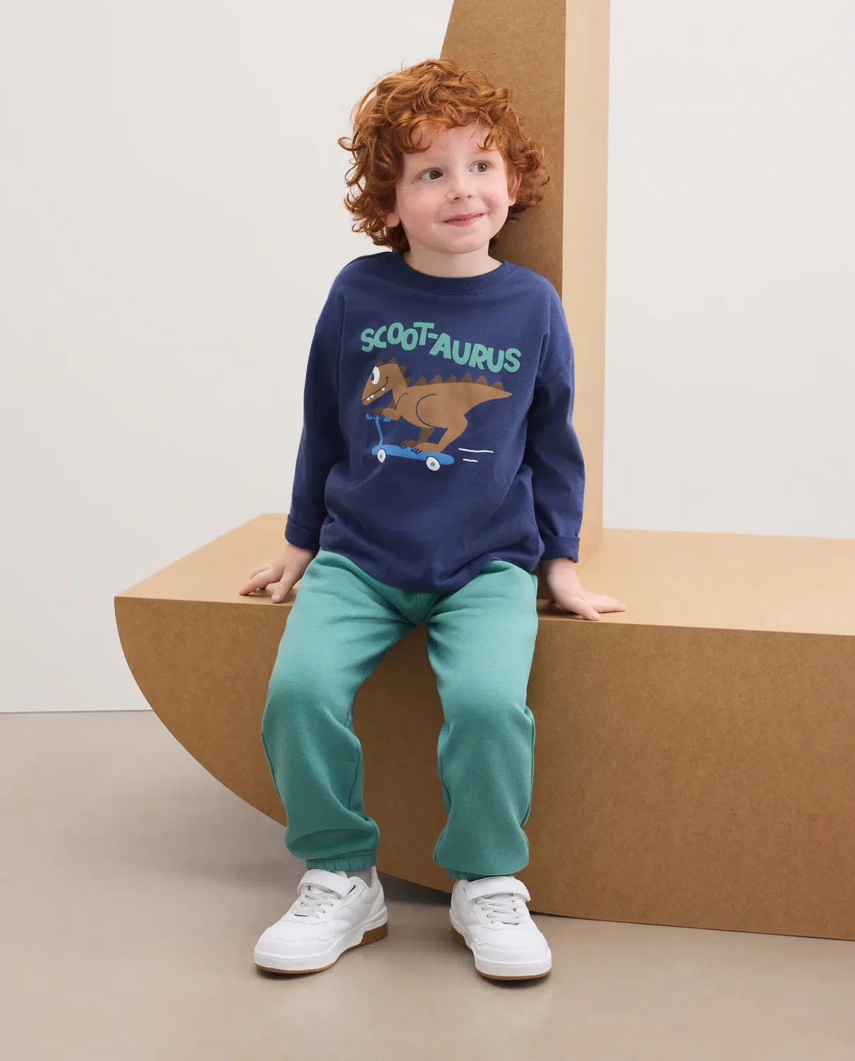 Детская футболка с длинным рукавом с принтом Walter Print Kids El Corte Inglés, Azul — фото 2