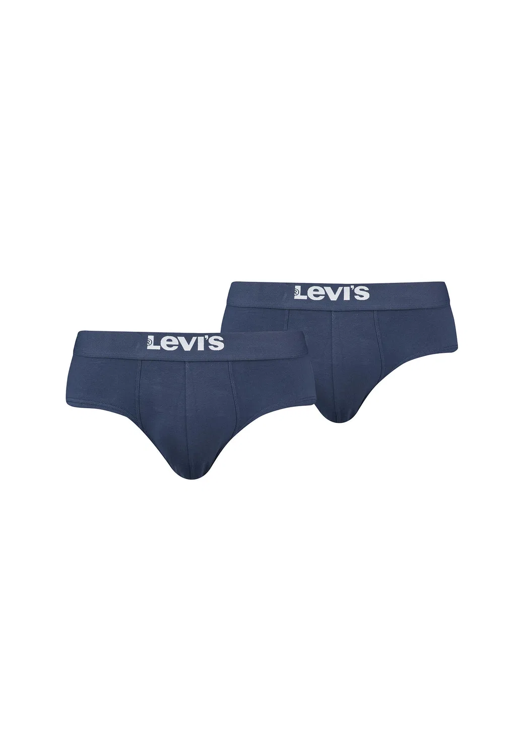 Мужские хлопковые трусы-слипы Solid Basic Levi's, 2 шт, Цвет BLAU — фото 2